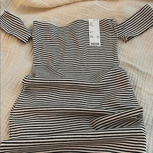 Urban Outfitters Black and White Striped Maxi Dress